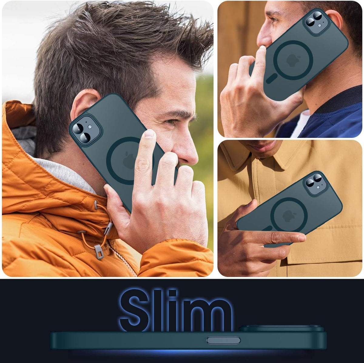 iPhone 11 Hoesje - Blauw - Matte Armor MagSafe Back Cover