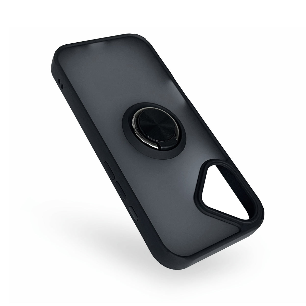 Apple iPhone 17 Hoesje - Zwart - Ring Kickstand MagSafe Back Cover
