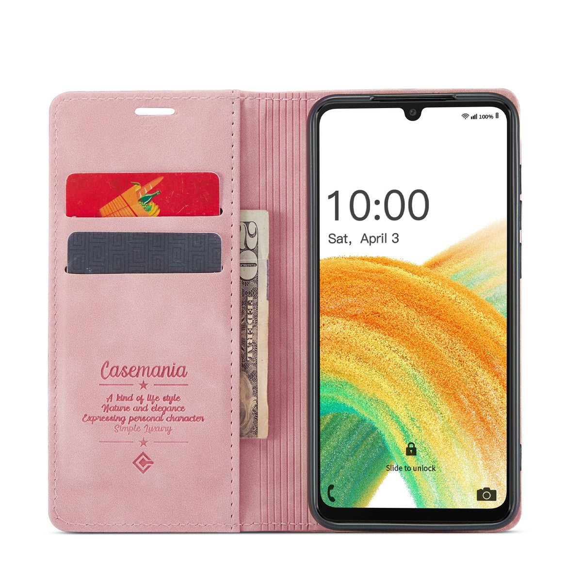Samsung Galaxy M23 Hoesje - Pale Pink - Dunne Bookcase