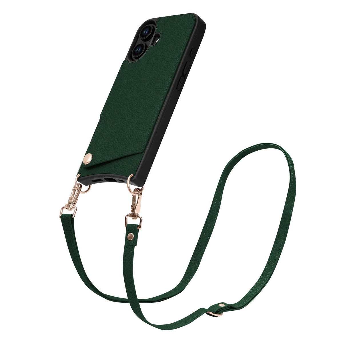 Apple iPhone 16 Plus Case - Green - Back Cover with Wrist Band and Phone Band