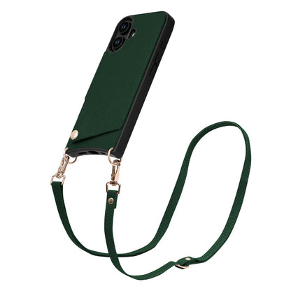 Apple iPhone 16 Plus Case - Green - Back Cover with Wrist Band and Phone Band