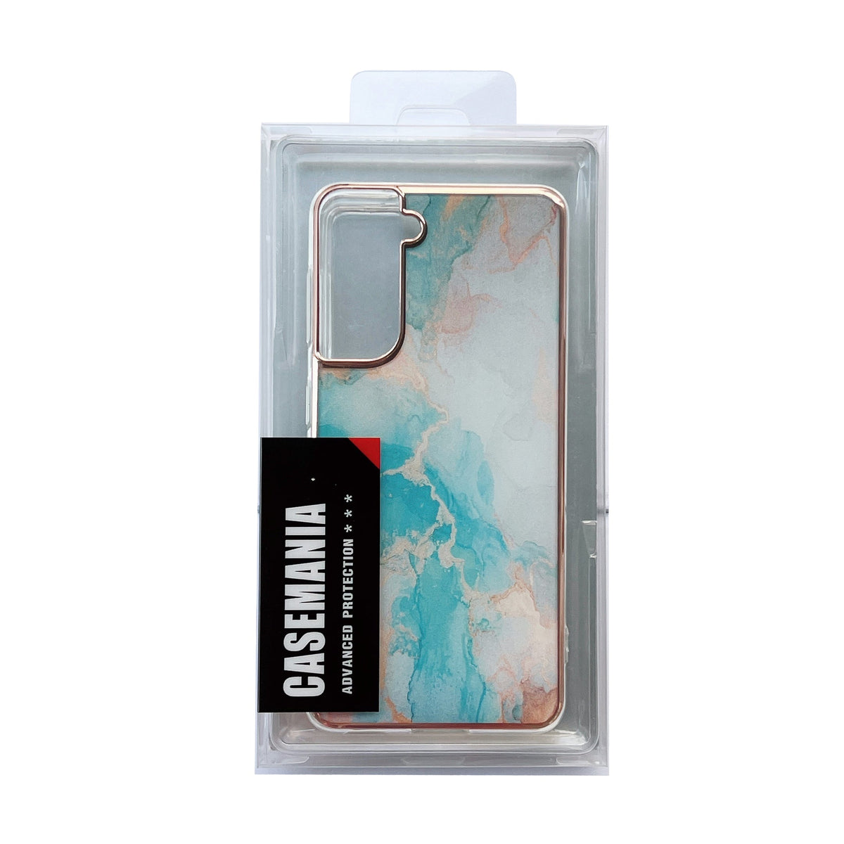 Samsung Galaxy A54 Hoesje - Aqua - Siliconen Marmer Back Cover