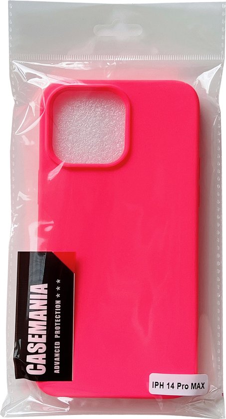 iPhone 14 Pro Max Hoesje - Neon Roze - Strong Siliconen Back Cover