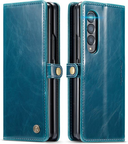 Samsung Galaxy Z Fold 4 Hoesje - Rustiek Emerald Green - Bookcase