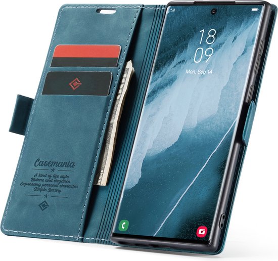 Samsung Galaxy S22 Ultra Hoesje - Emerald Green - Bookcase