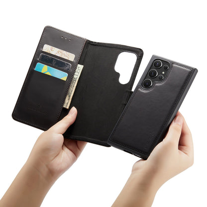 Samsung Galaxy S24 Ultra Case - Charcoal Gray - Genuine Leather 2-in-1 Wallet Case