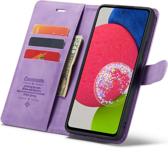 Samsung Galaxy A33 5G Hoesje - Bright Lila - 2 in 1 Bookcase