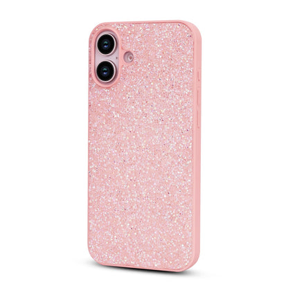 Apple iPhone 16 Hoesje - Roze - Diamant Glitter Back Cover
