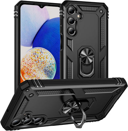 Samsung Galaxy A17 5G Hoesje - Zwart - Extra Stevige Armor Kickstand Back Cover met Valbescherming