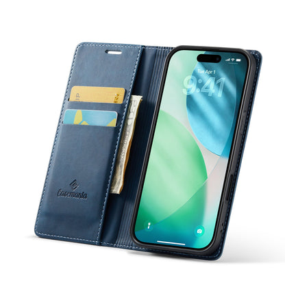 Apple iPhone Air Case - Navy Blue - Luxury Thin Wallet Case