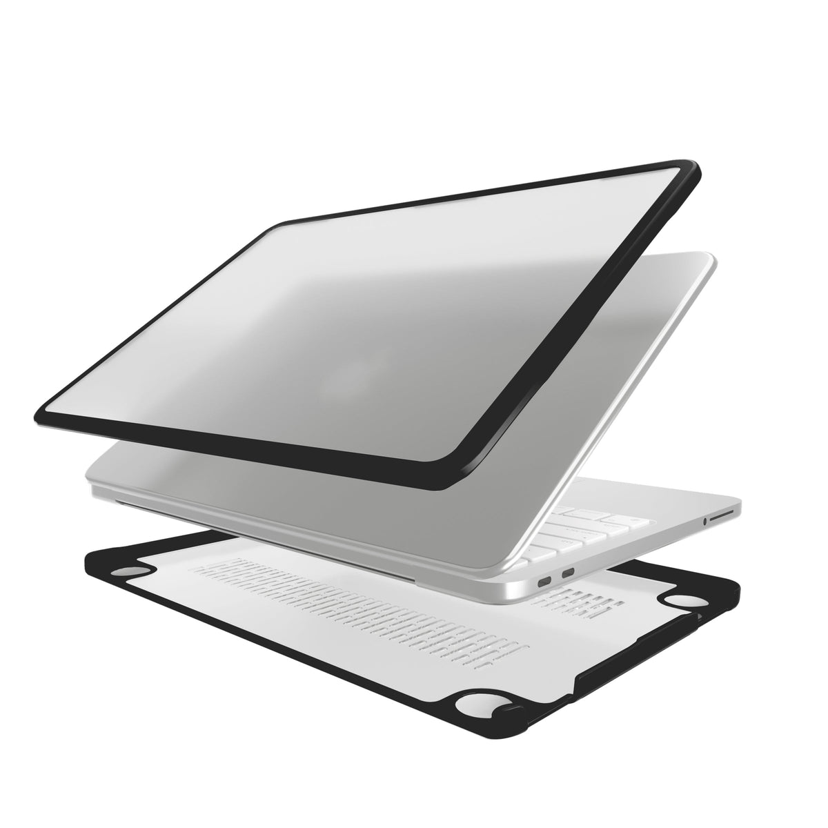 Apple MacBook Neo (13-inch) - Zwart/Transparant - Schokbestendige Laptop Hardcase met Verstevigde Rand