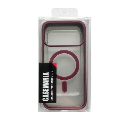 Apple iPhone 17 Pro Max Hoesje - Burgundy - Bumper MagSafe Back Cover