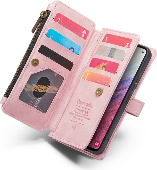 Samsung Galaxy A53 5G Hoesje - Pale Pink - Luxe Bookcase met Rits