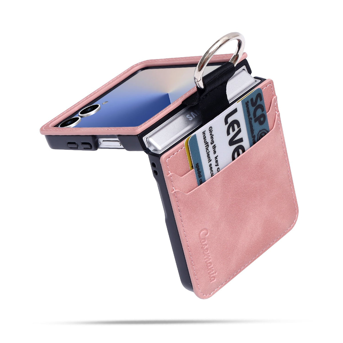 Samsung Galaxy Z Flip 7 Case - Pale Pink - Ring Kickstand Back Cover