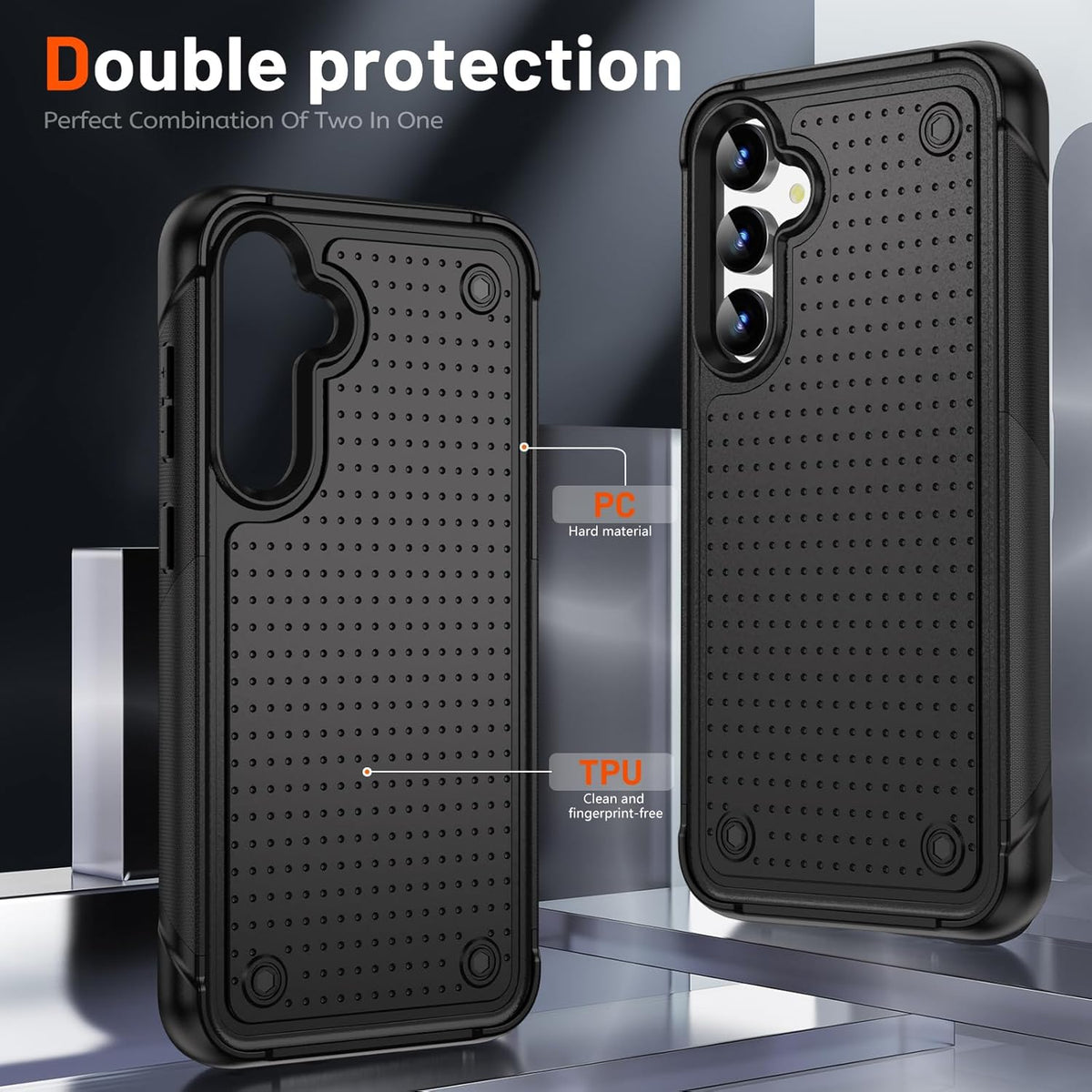 Samsung Galaxy S25 Plus Hoesje - Zwart - Heavy Duty Armor Back Cover