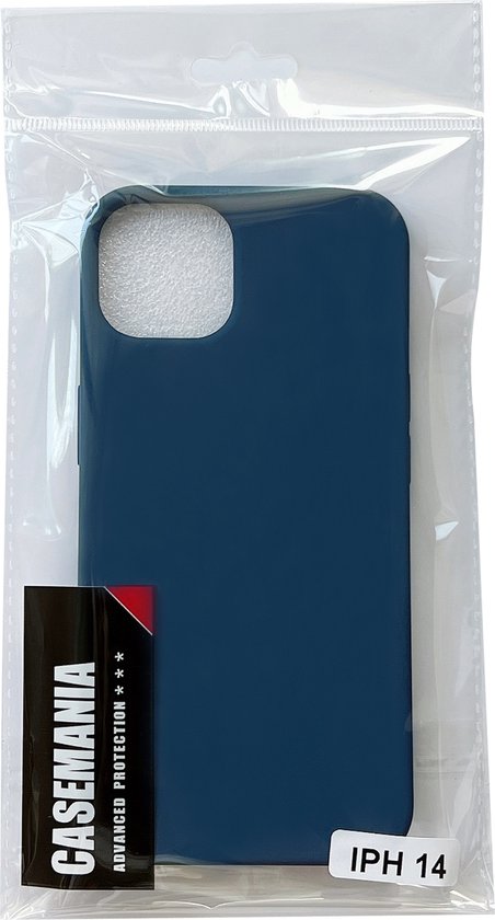 Apple iPhone 14 Case - Dark Blue - Strong Silicone Back Cover