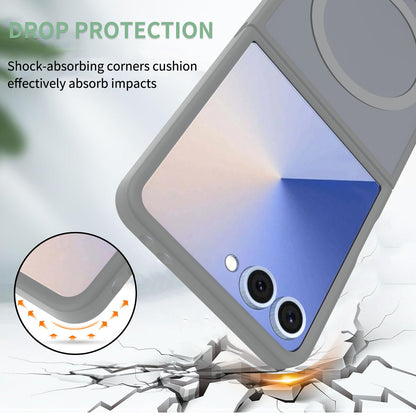 Samsung Galaxy Z Flip 7 Hoesje - Grijs - Matte Armor MagSafe Back Cover