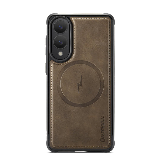 Samsung Galaxy S25 Edge Hülle - Sienna Brown - Kunstleder-MagSafe-Backcover