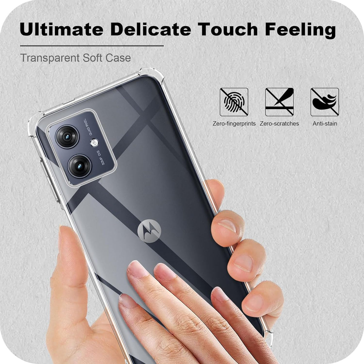 Motorola Moto G54 Hoesje - Transparant - Anti-Shock Back Cover