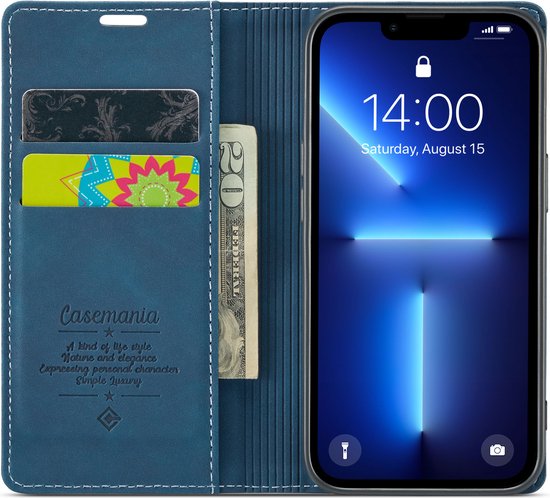 Apple iPhone 13 Pro Case - Navy Blue - Slim Wallet Case