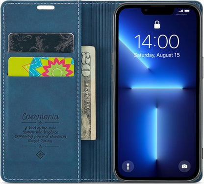 Apple iPhone 12 & 12 Pro Case - Navy Blue - Slim Wallet Case
