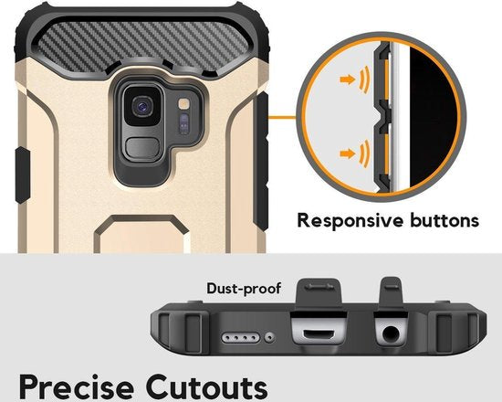 Samsung Galaxy S9 Hoesje - Goud - Armor Back Cover