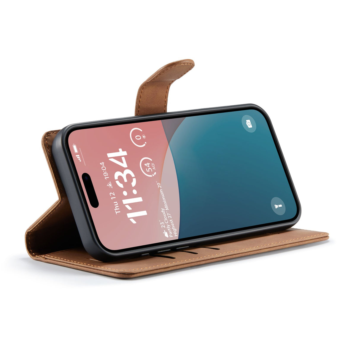 Apple iPhone 16 Plus Hoesje - Sienna Brown - 2 in 1 Bookcase