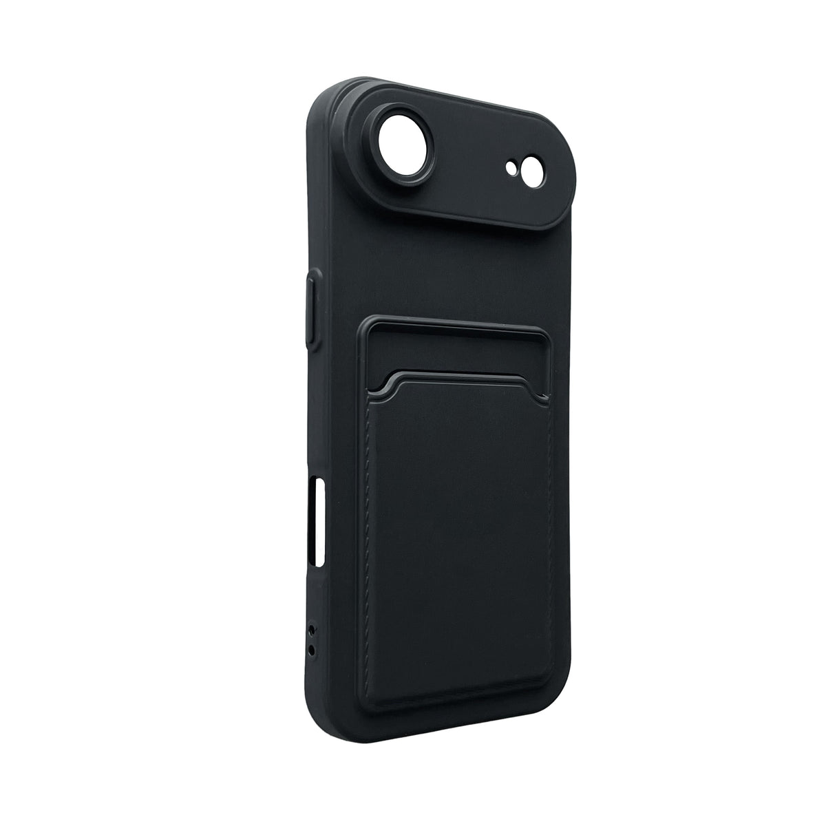 Apple iPhone Air Hülle - Schwarz mit Kartenfach - Stoßfestes Backcover mit Kartenfach