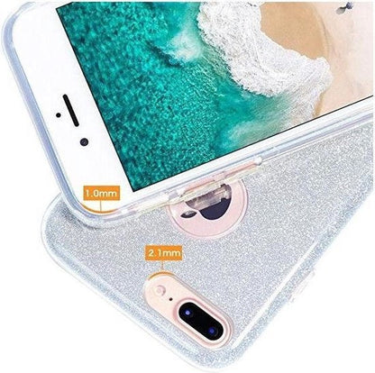 Apple iPhone Xs Max Case - Silver - Glitter Back Cover