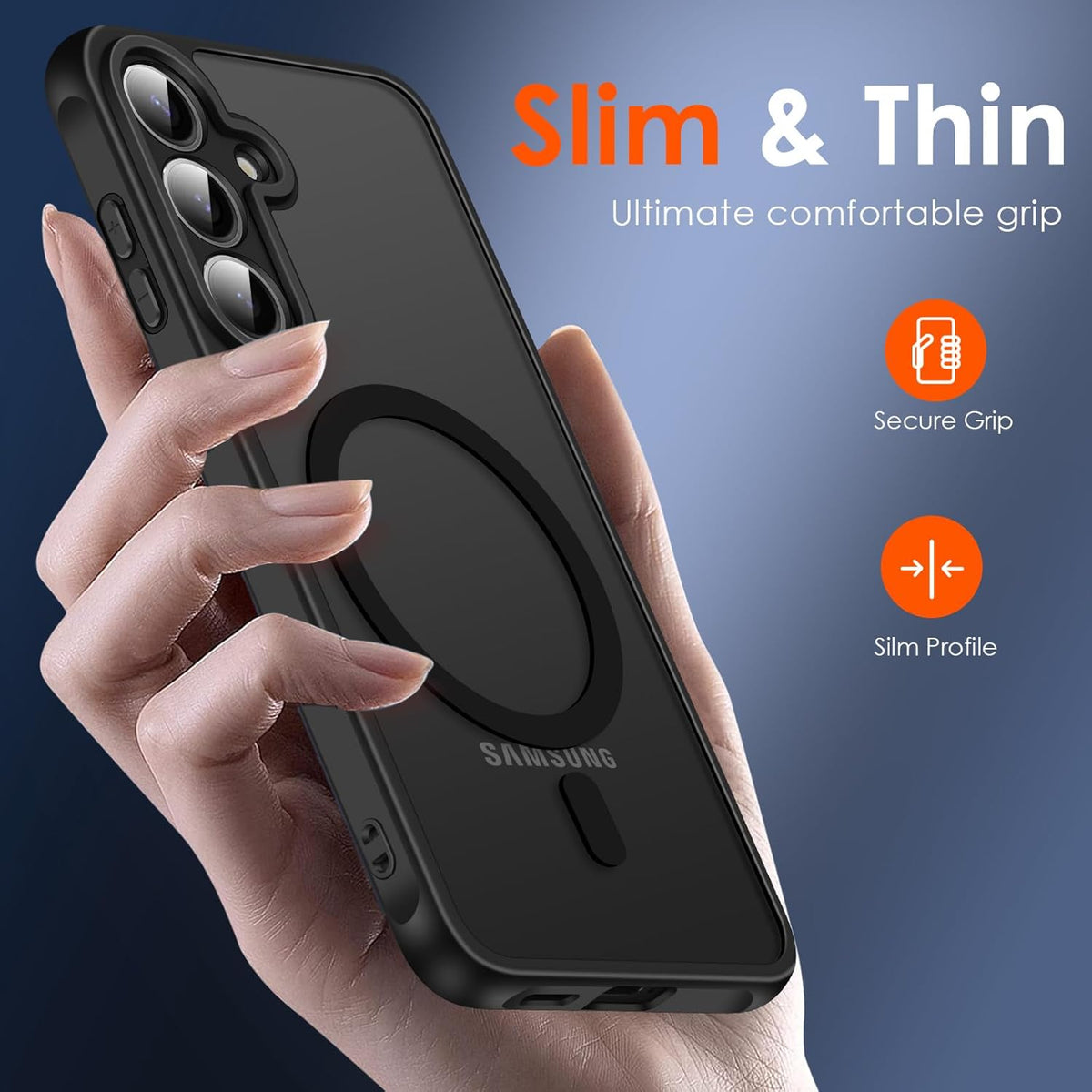 Samsung Galaxy A27 Hoesje - Zwart - Matte Armor MagSafe Back Cover met Camerabescherming