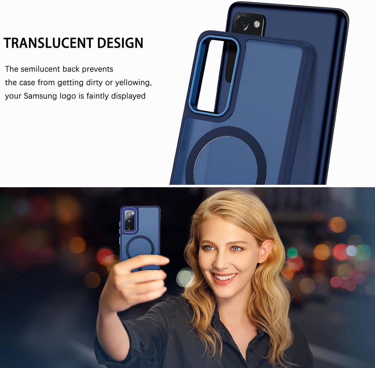 Samsung Galaxy S20 FE Hoesje - Blauw - Matte Armor MagSafe Back Cover