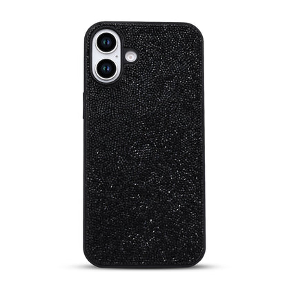 Apple iPhone 16 Plus Hoesje - Zwart - Diamant Glitter Back Cover