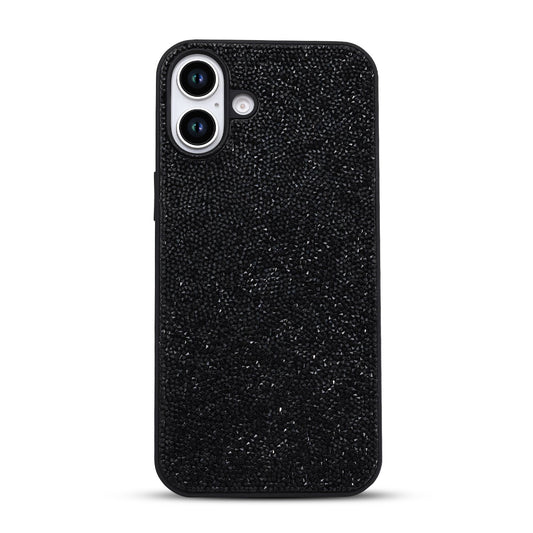 Apple iPhone 16 Hülle - Schwarz - Diamant-Glitzer-Backcover