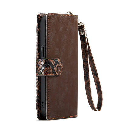 Apple iPhone 13 Hoesje - Bruin - Luxe Bookcase met Rits