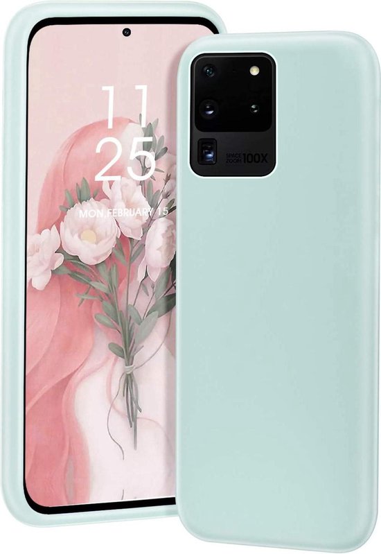 Samsung Galaxy S20 Ultra Hoesje - Turquoise - Siliconen Back Cover
