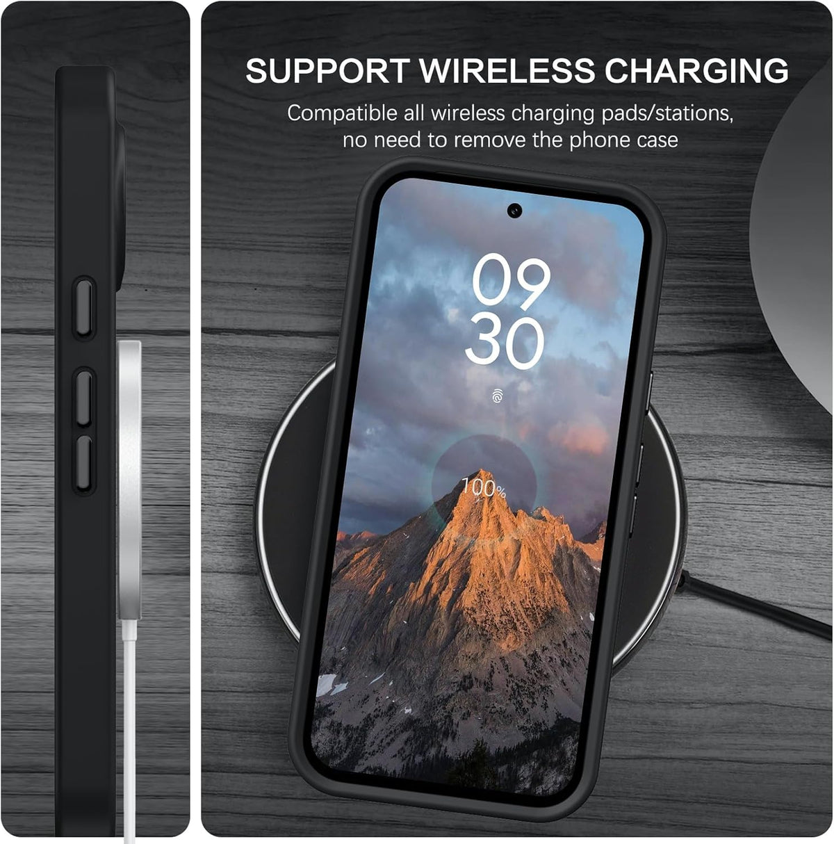 Google Pixel 9 Hoesje - Zwart - Matte Armor MagSafe Back Cover