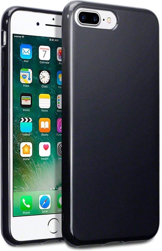 Coque pour Apple iPhone 7 Plus - Noir - Étui arrière en silicone