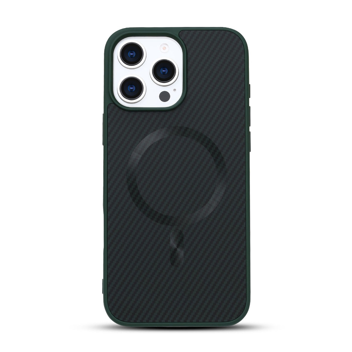 Apple iPhone 11 Hoesje - Groen - Carbon MagSafe Back Cover