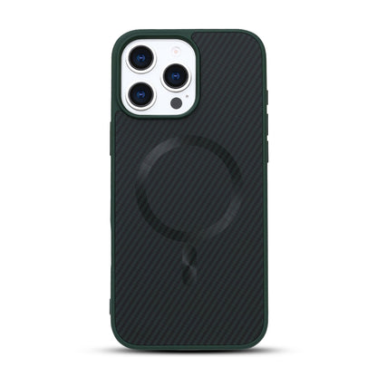 Apple iPhone 11 Hoesje - Groen - Carbon MagSafe Back Cover