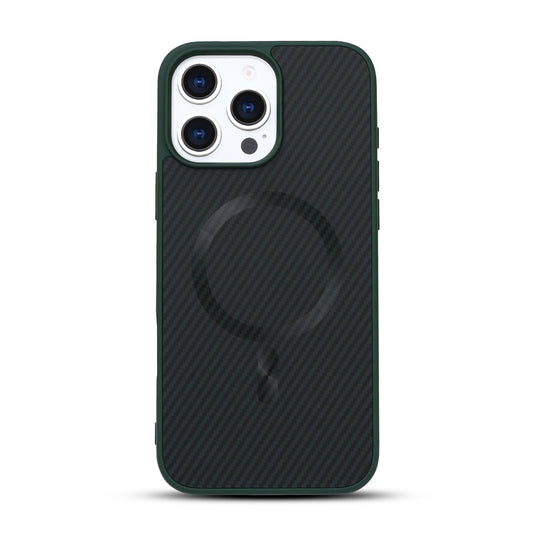 Coque Apple iPhone 15 Pro - Vert - Coque arrière Carbone MagSafe