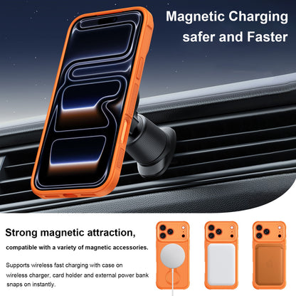 Apple iPhone 17 Pro Max Hoesje - Licht Blauw - Matte Armor Magnetische Back Cover met Kickstand Ringhouder