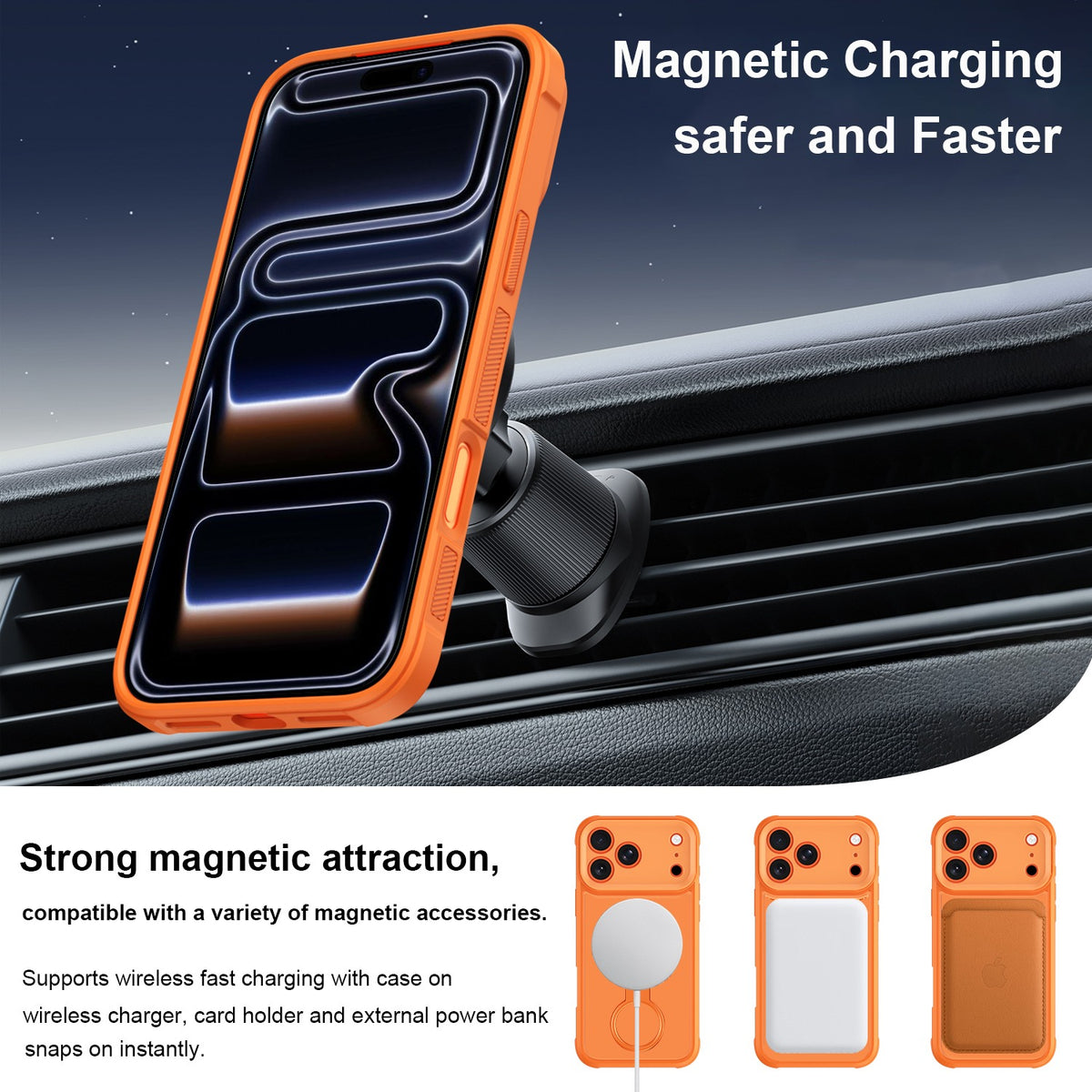 Apple iPhone 18 Pro Max Hoesje - Zwart - Matte Armor Magnetische Back Cover met Kickstand Ringhouder