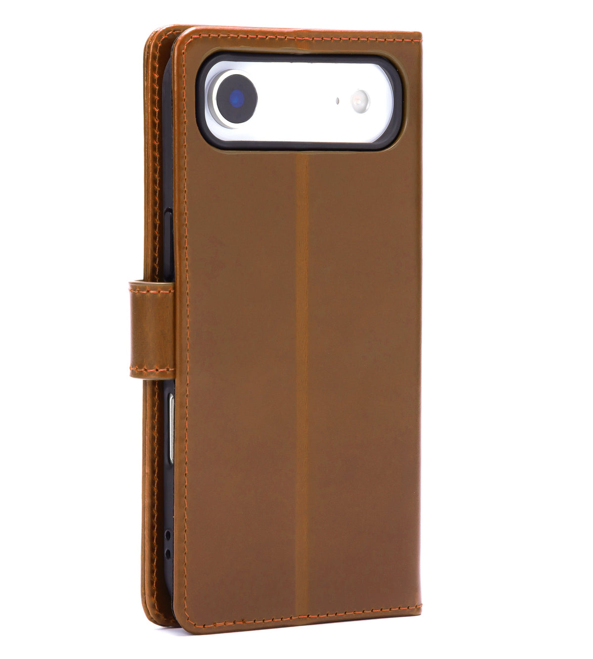 Apple iPhone Air Hoesje - Sienna Brown - Echt Leren Bookcase