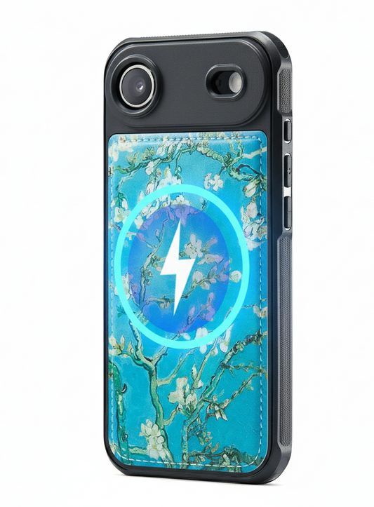 Apple iPhone Air Hülle - Mandelblüte - Kunstleder-MagSafe-Backcover