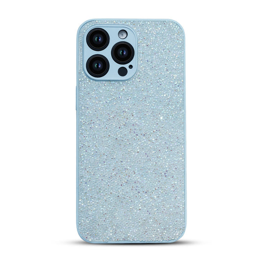 Apple iPhone 14 Pro Hülle - Blau - Diamant-Glitzer-Backcover