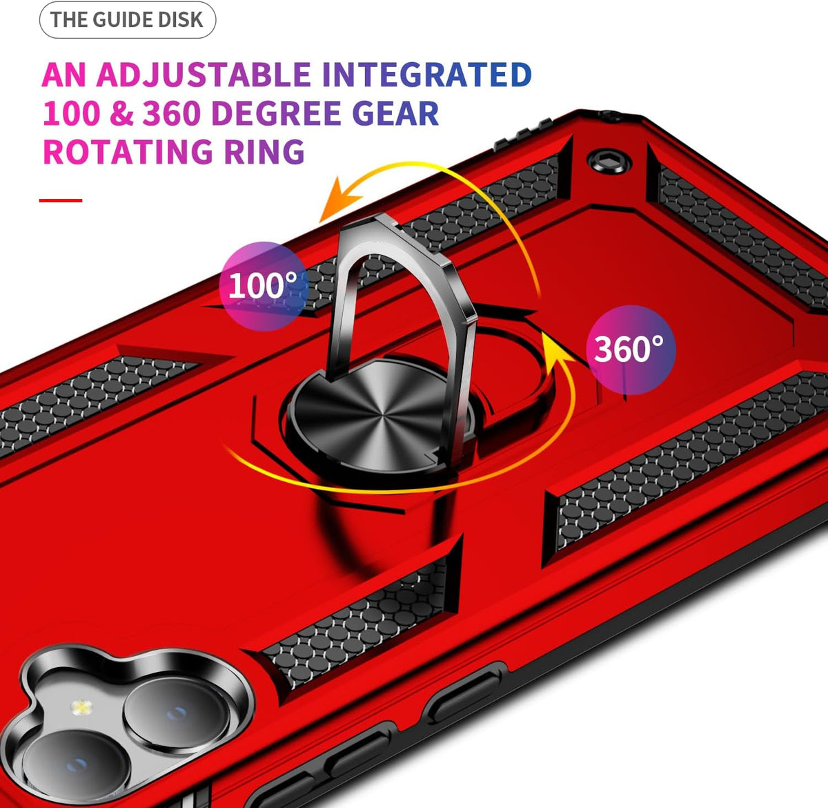 Samsung Galaxy A06 Hoesje - Rood - Armor Kickstand Back Cover