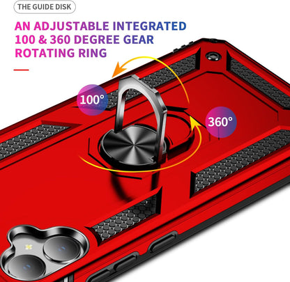 Samsung Galaxy A06 Hoesje - Rood - Armor Kickstand Back Cover