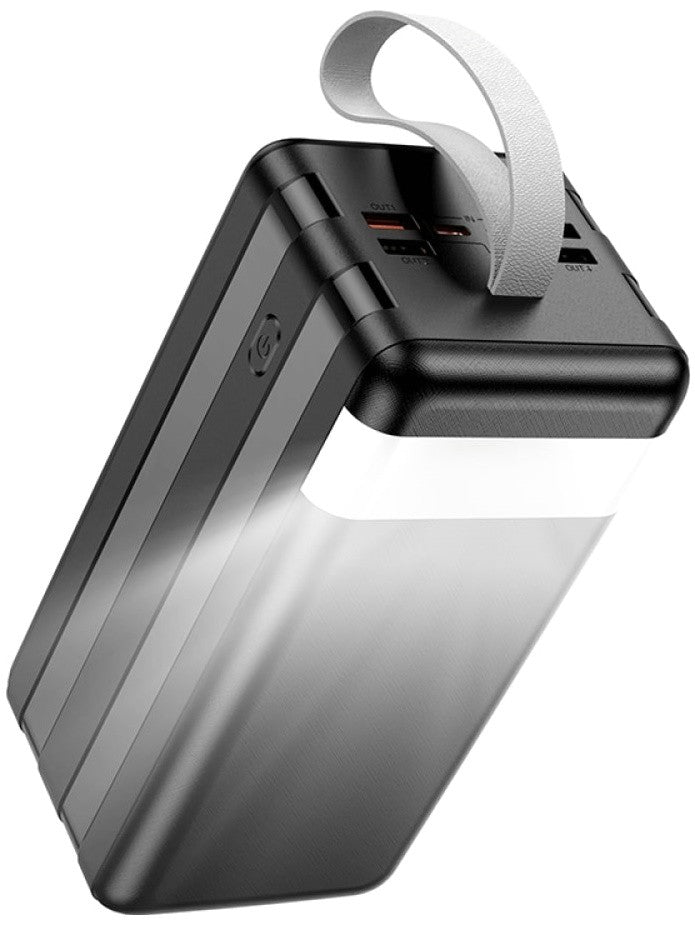Hoco Powerbank 80.000mAh met LED-lamp - Zwart
