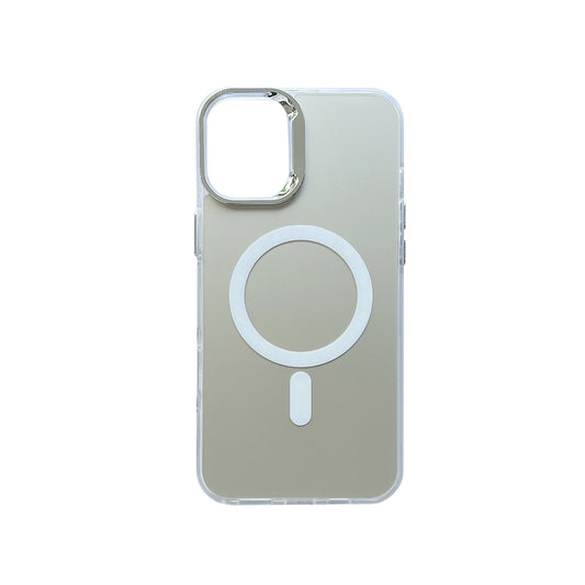 Apple iPhone 15 Plus Hoesje - Zilver - Fusion Armor MagSafe Back Cover