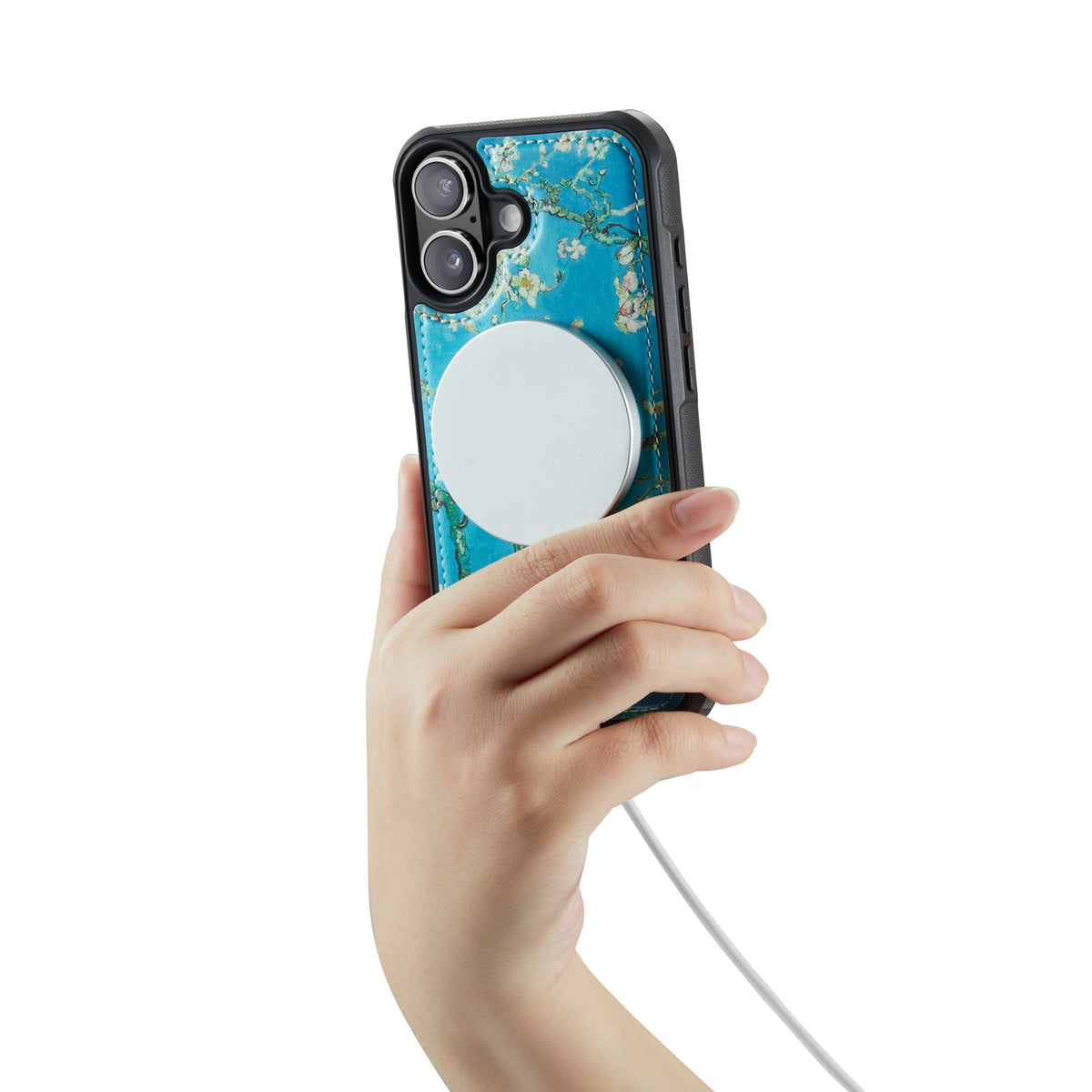 iPhone 17 Hoesje - Amandeelbloesem Print - Kunst 2 in 1 Back Cover